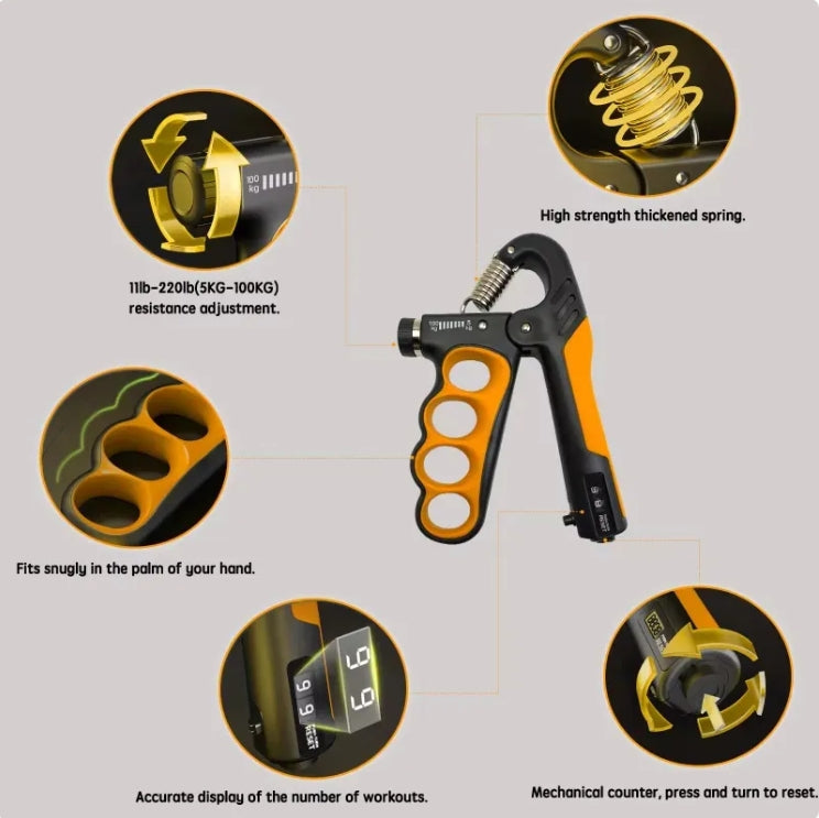 5-100kg Hand Grip Strength Trainer Adjustable